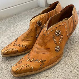 BCBGirls Cowboy Style Ankle Booties (Size 8.5)